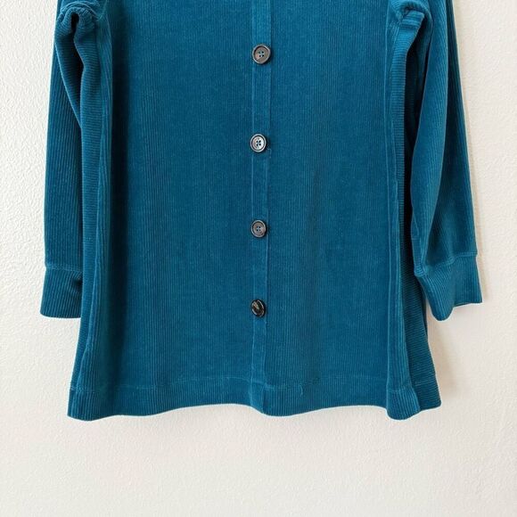Soft Surroundings Women's Size XL Blue Caroline Pullover Crewneck Ribbed Sweater - Picture 6 of 10